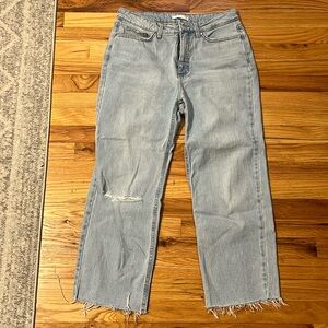 Distressed Crop Jeans